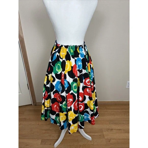 Handmade Floral Folkorico Jalisco Circle Skirt 24"‎ Waist Unstretched - Picture 2 of 5